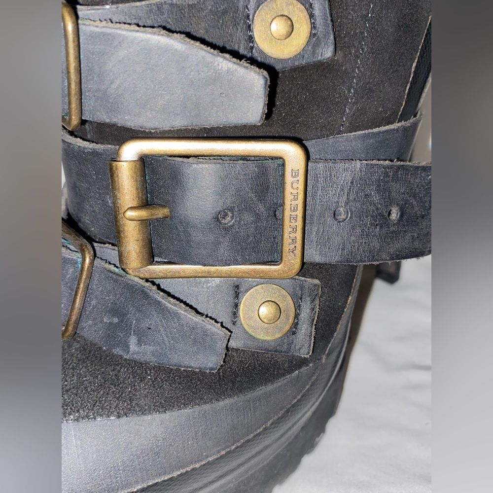 Burberry Black Biker Bootie Heels - Picture 4 of 4